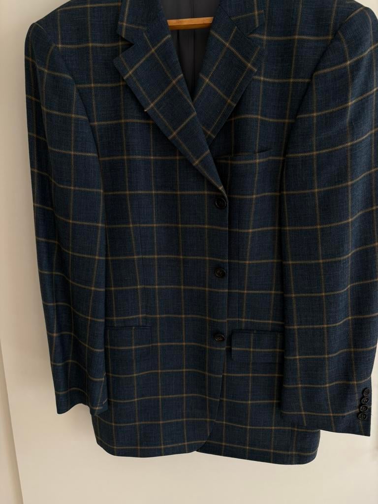 Colbert, Kleding | Heren, Kostuums en Colberts, Verzenden, Zo goed als nieuw, Maat 52/54 (L), Blauw