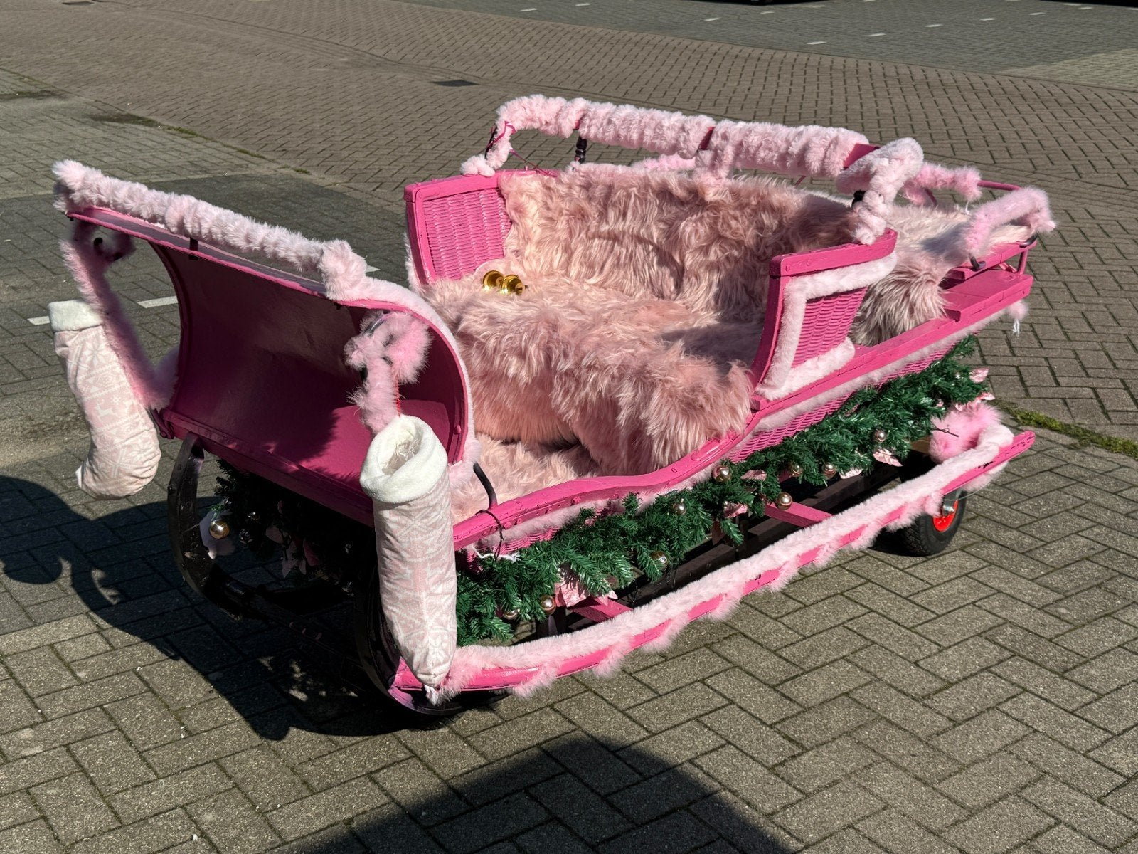 Kerss arreslee / kerst slee / kerstman slee / kerst versieri, Diversen, Ophalen, Gebruikt
