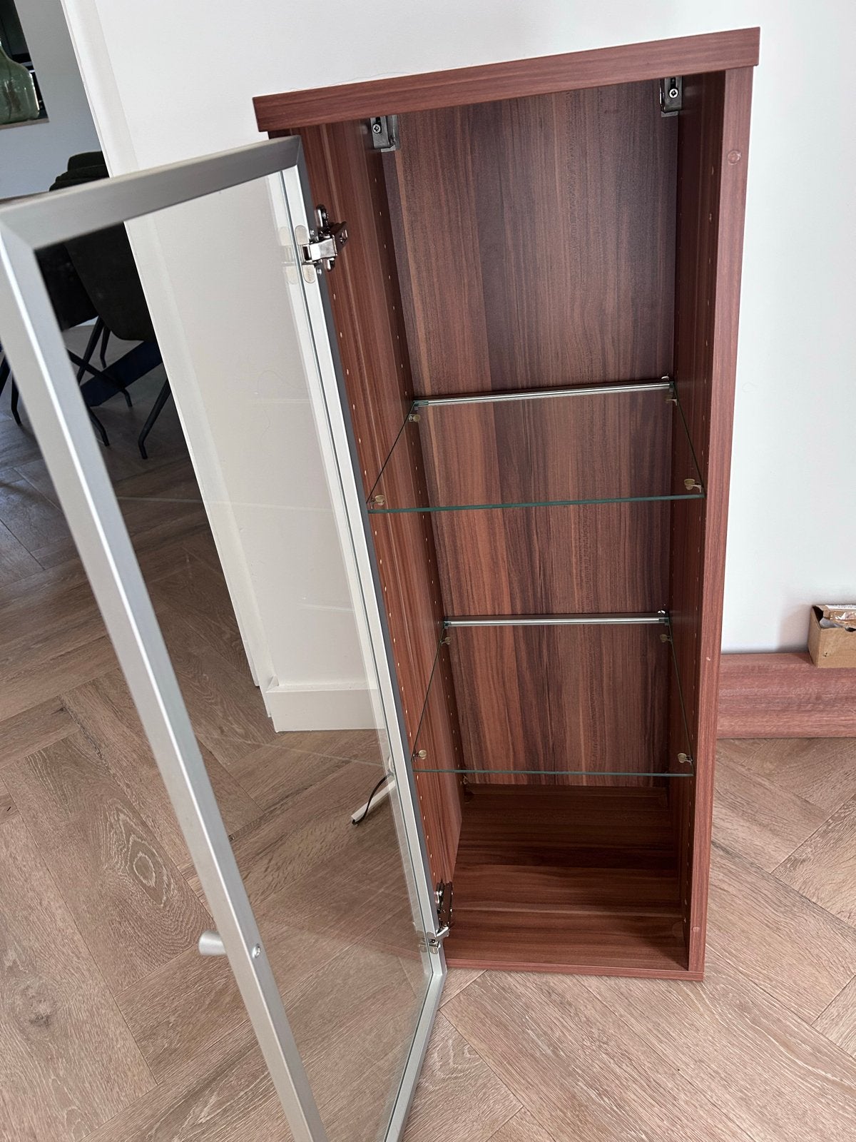 Vitrinekast met LED verlichting - 99x34 cm, Ophalen, Met plank(en), Minder dan 50 cm, Gebruikt