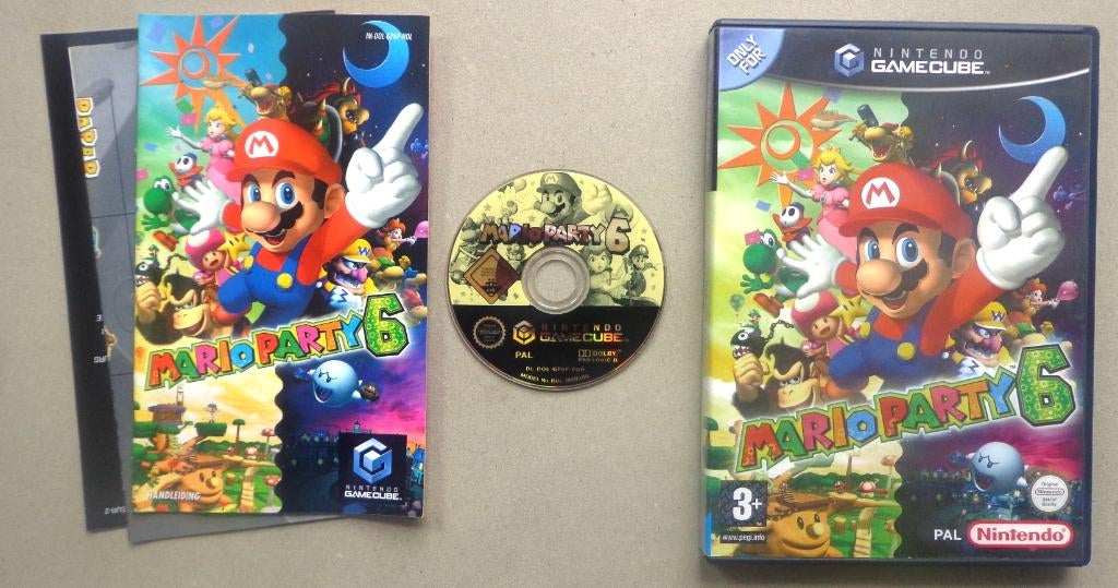 Mario Party 6 voor de Nintendo GameCube Compleet, 3 spelers of meer, Ophalen of Verzenden, Zo goed als nieuw, Vanaf 3 jaar