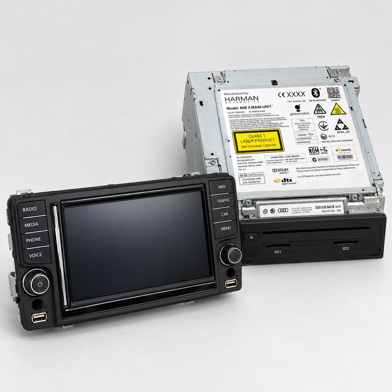 VW MIB2 Navigatie unit+Scherm Origineel Harman 3G0 035 043 B, Auto-onderdelen, Ophalen of Verzenden, Gebruikt, Volkswagen