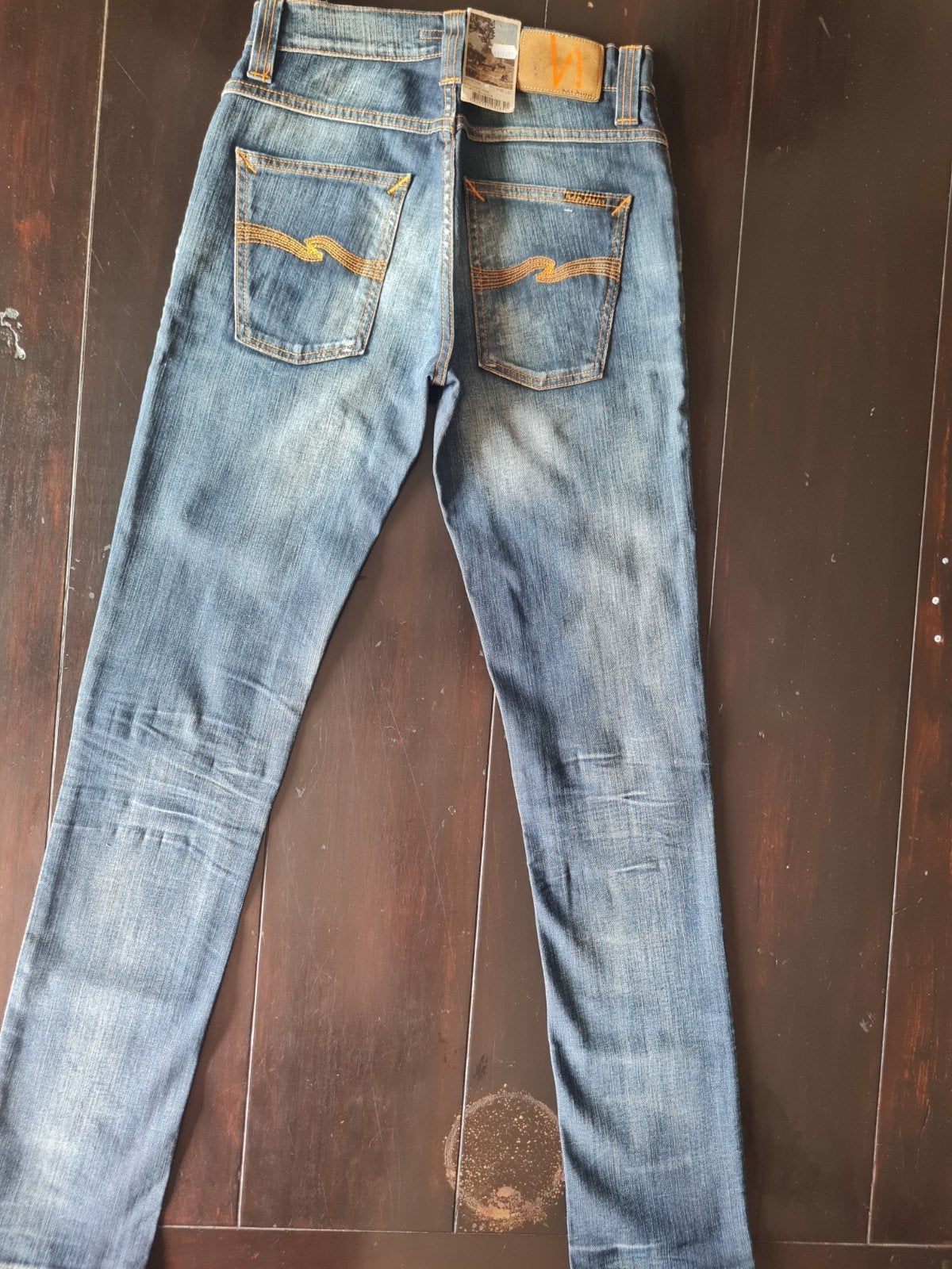 NIEUWE NUDIE GRIM TIM SLIM STRETCH JEANS SIZE 28/32!!, Ophalen of Verzenden, Nieuw, Blauw, W32 (confectie 46) of kleiner