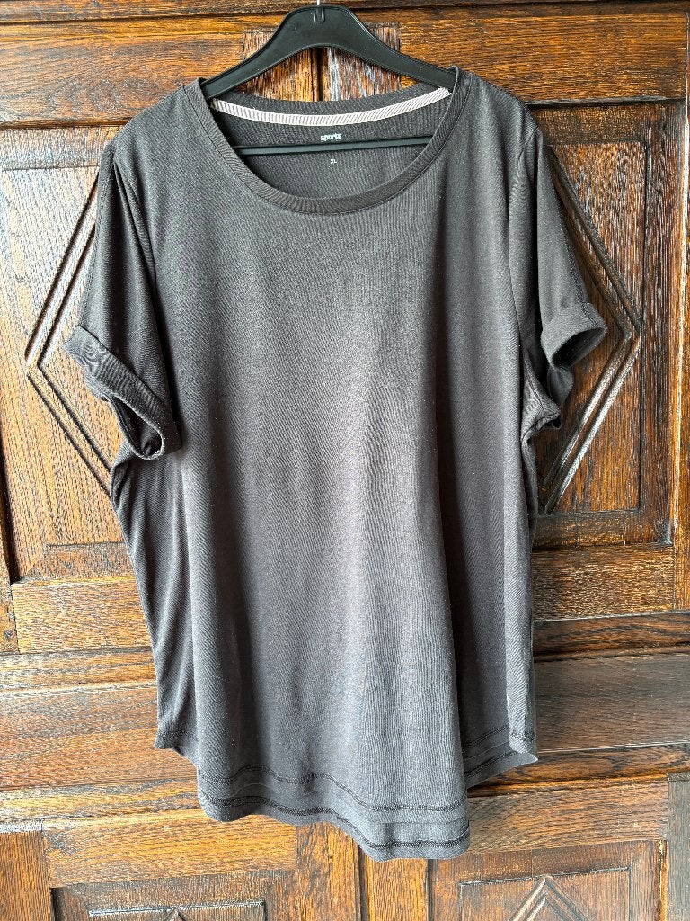 Bruin sportief shirt, top; XL; Sports Performance by Tchibo, Kleding | Dames, Ophalen of Verzenden, Zo goed als nieuw, Bruin, Shirt of Top