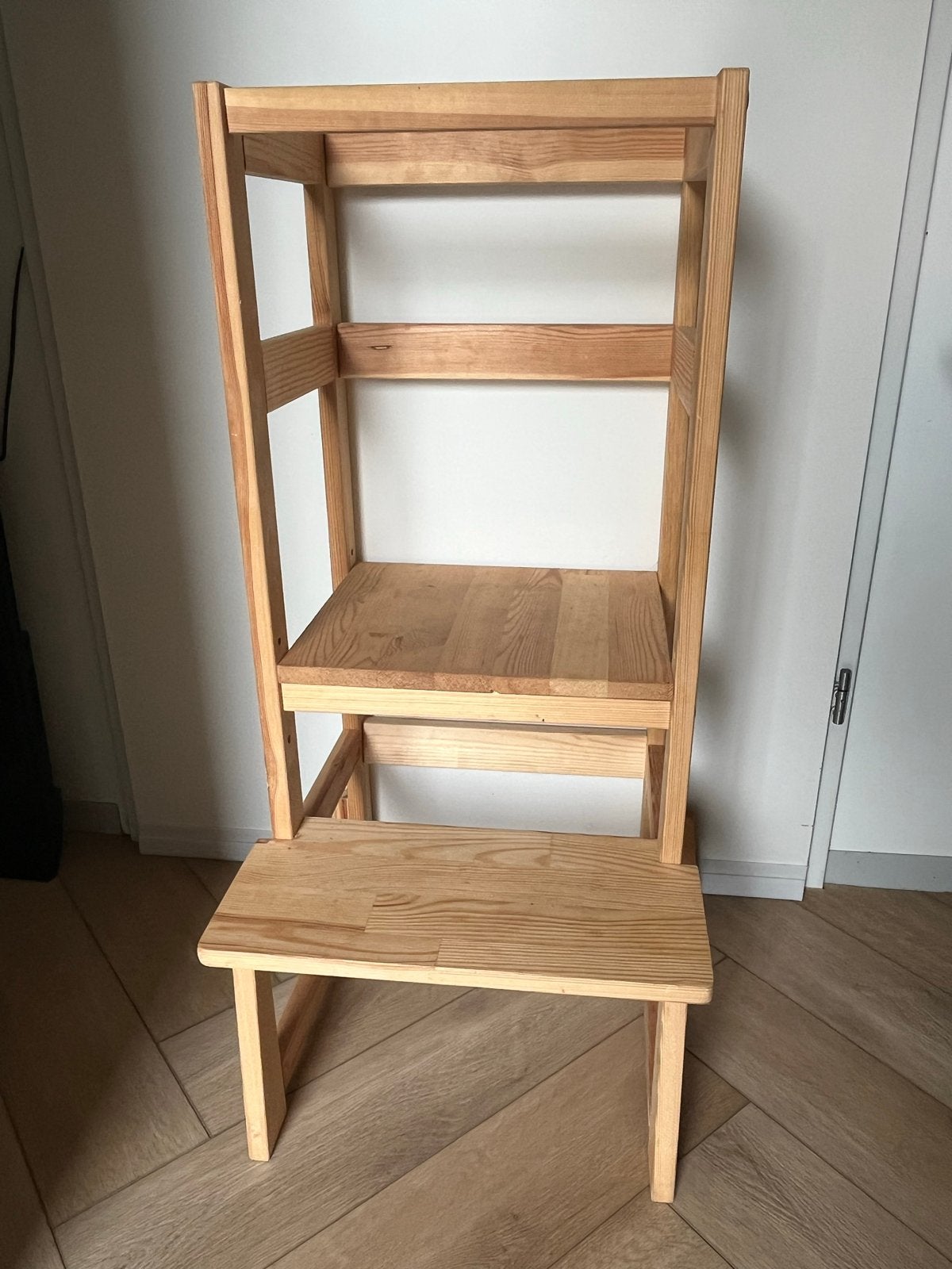 Leertoren licht eiken - Montessori keukenhulp, Ophalen, Zo goed als nieuw, Overige typen