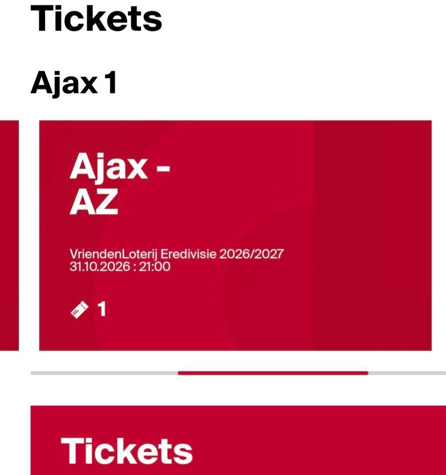 1x F-Side kaart Ajax-AZ | QR-code | Advertentie goed lezen!, Losse kaart, Eén persoon, Oktober
