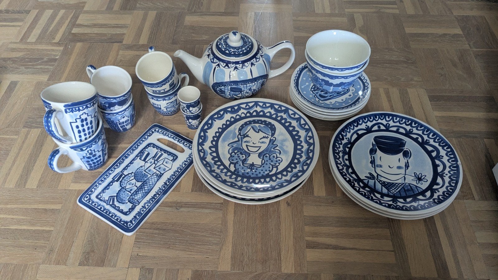 Blond Amsterdam Delfts Blauw Servies, Ophalen, Keramiek, Delftsblauw, Bord(en)
