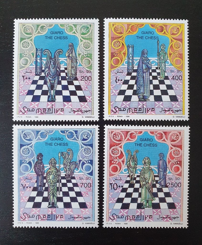 Somalie 1996 Schaken Sport Michel 615-618 postfris, Postzegels en Munten, Verzenden, Postfris, Sport