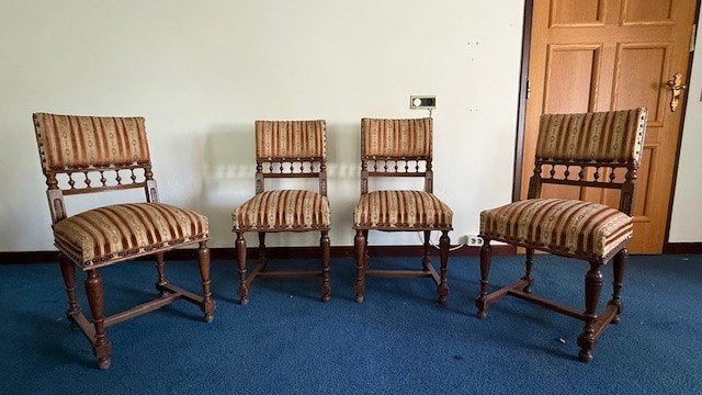 stoelen, retro vintage, Huis en Inrichting, Stoelen, Ophalen, Gebruikt, Overige kleuren, Vier