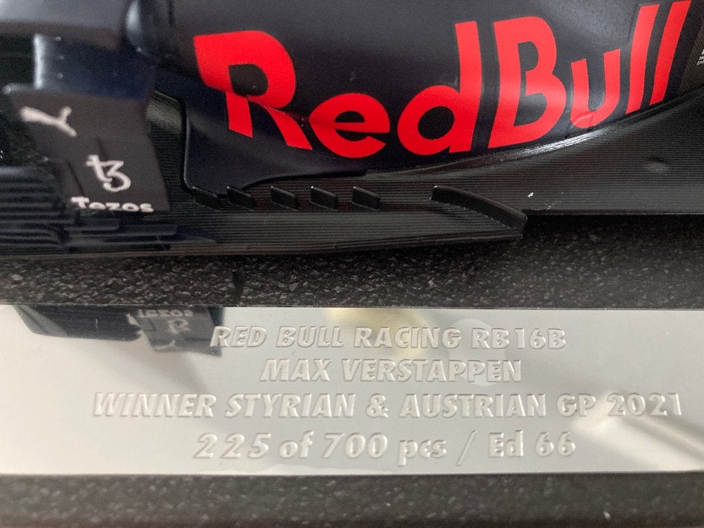 ✅ Max Verstappen editie 66 1:18 Austrian + Styrian GP 2021, Ophalen of Verzenden, Nieuw, Formule 1