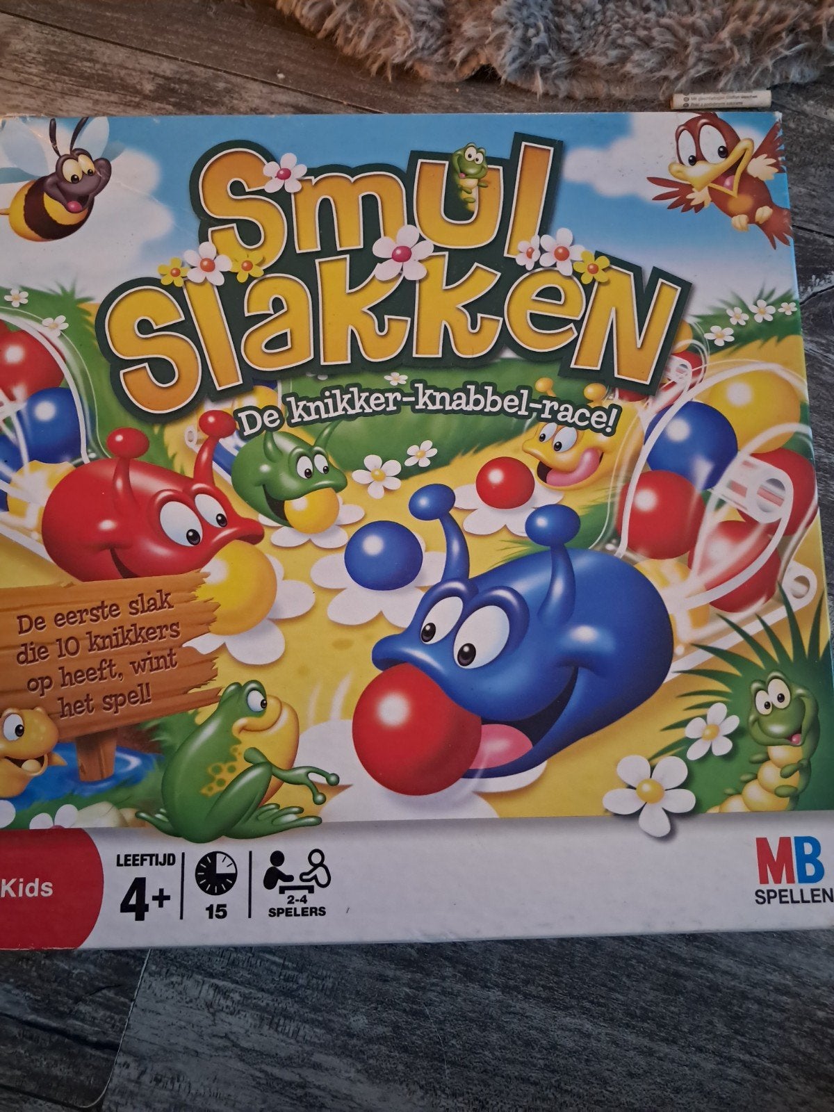 Smul Slakken - De knikker-knabbel-race! Bordspel, Drie of vier spelers, Ophalen of Verzenden, Zo goed als nieuw, MB Spellen