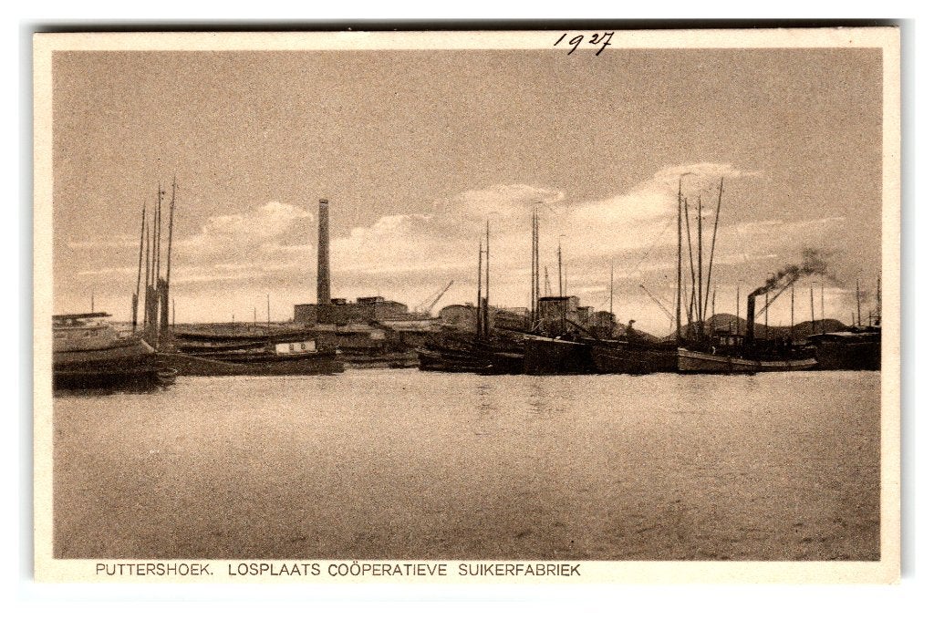 Puttershoek, Losplaats Ccöperatieve Suikerfabriek, Ophalen of Verzenden, 1940 tot 1960, Ongelopen, Zuid-Holland