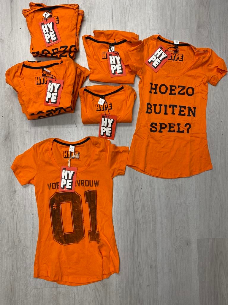 T-shirts dames oranje WK voetbal, Nieuw, Oranje, Ophalen of Verzenden, Korte mouw
