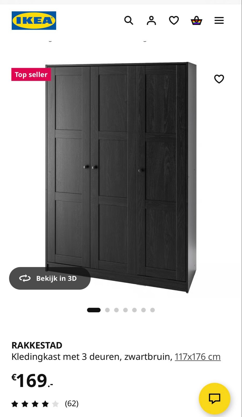 IKEA Rakkestad kledingkast - Zelf demonteren, Huis en Inrichting, Kasten | Kledingkasten, Ophalen, Gebruikt, 100 tot 150 cm, 150 tot 200 cm