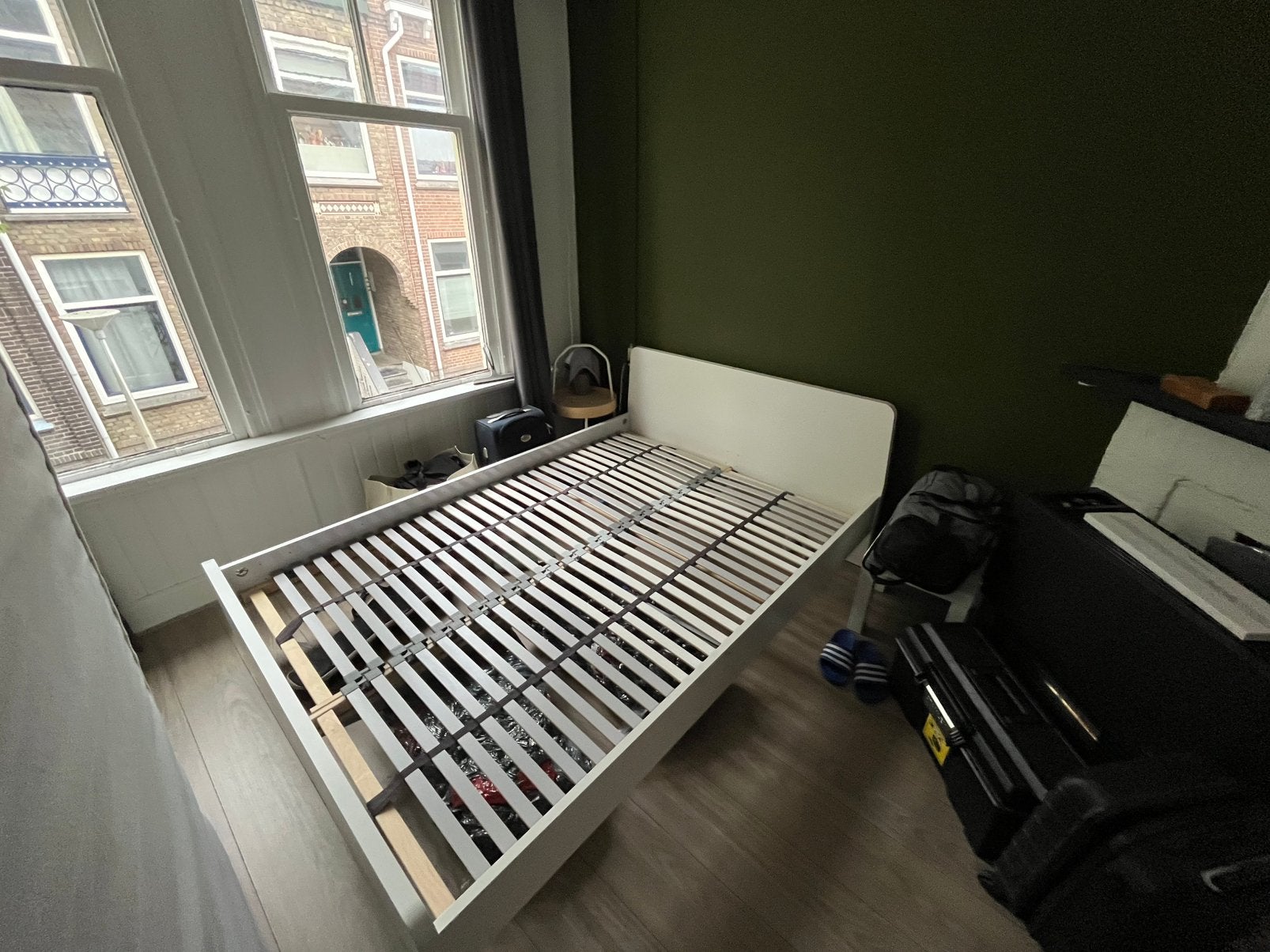 Wit Bedframe 140x200, Ophalen, Gebruikt, Wit, 140 cm