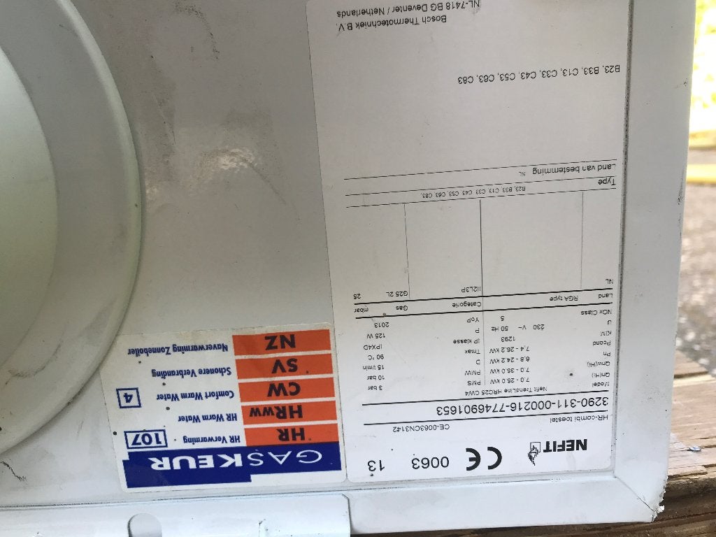 Te koop Nefit Trendline hrc25. Cw4. Ketel, Ophalen, 30 tot 80 cm, Gebruikt, Hoog rendement (Hr)