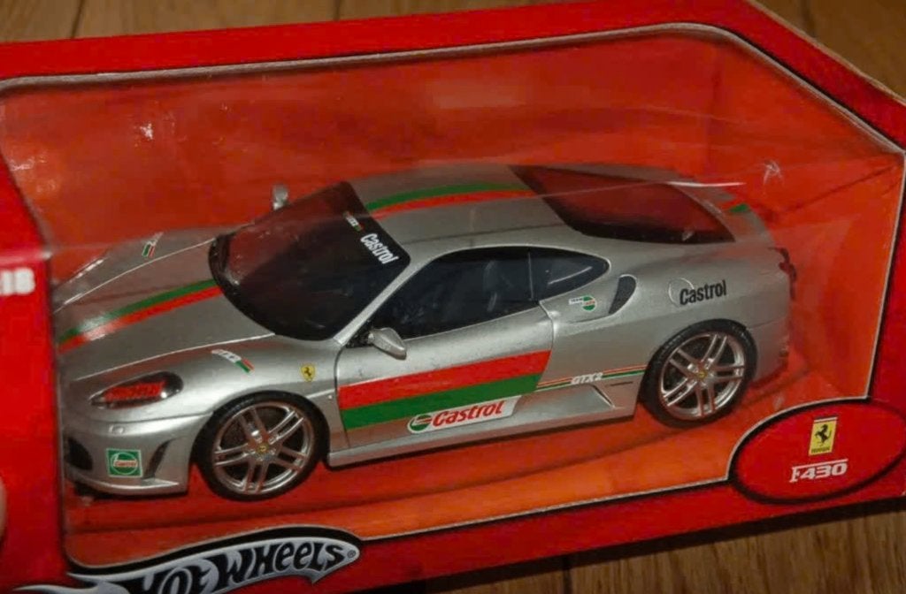 1:18 Ferrari F430 Coupe silver Castrol Hotwheels CUSTOM WRH, Hobby en Vrije tijd, Verzenden, Zo goed als nieuw, Auto, Hot Wheels
