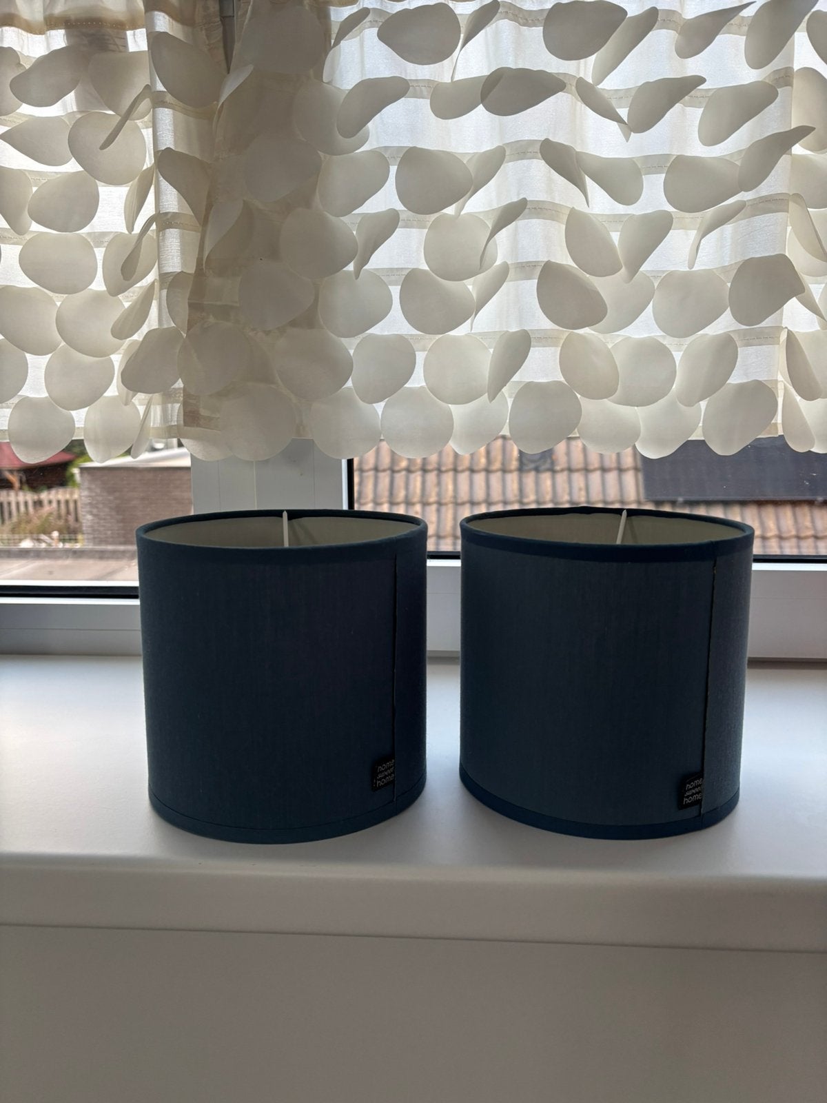 Blauwe lampenkappen, Huis en Inrichting, Tafellamp, Blauw, Rond, Ophalen of Verzenden