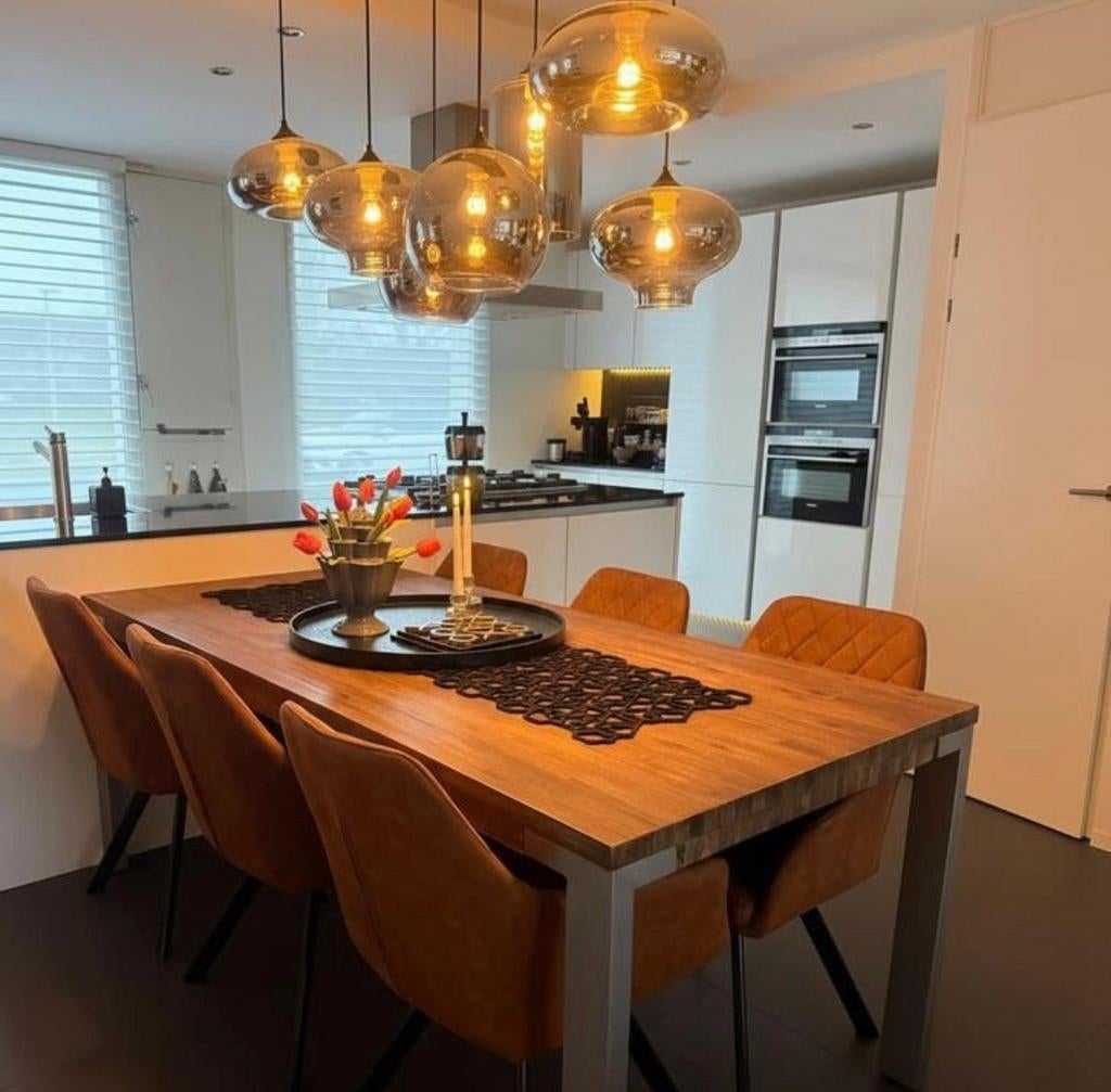 Mooie eettafel, Ophalen, 50 tot 100 cm, Zo goed als nieuw, 150 tot 200 cm