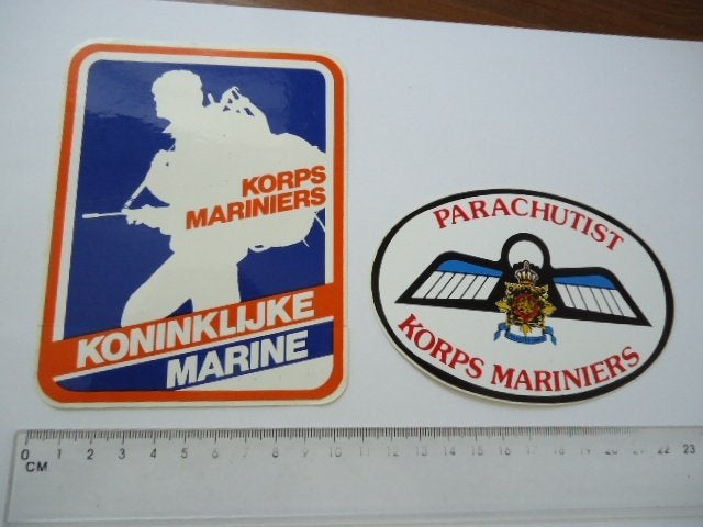 sticker oud Leger Korps MARINIERS parachutist para militair, Verzenden, Zo goed als nieuw, Bedrijf of Vereniging