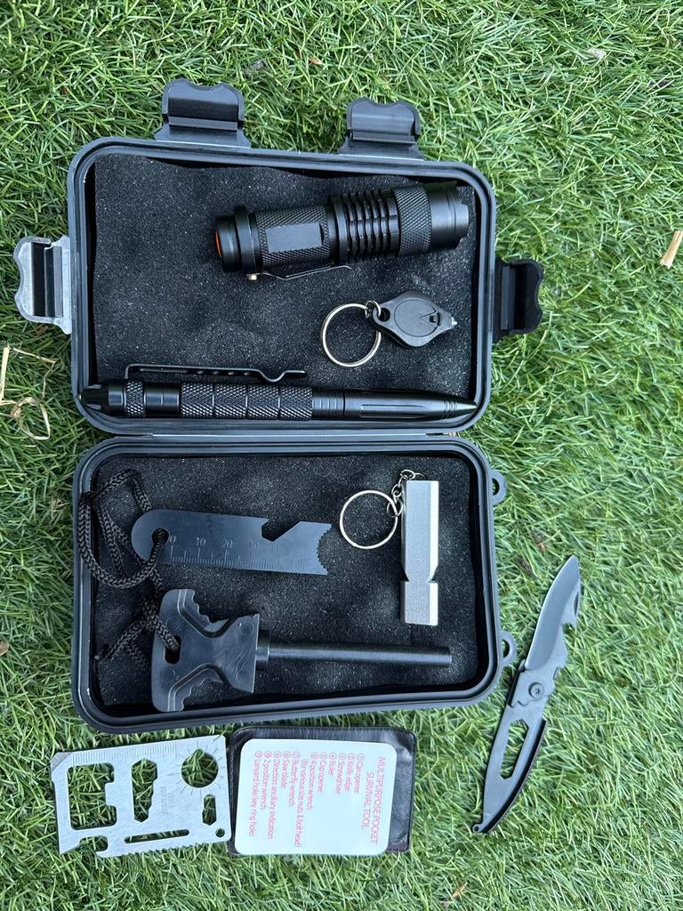 Survival Kit / Outdoor Gereedschap Set in Compacte Box, Ophalen of Verzenden, Nieuw
