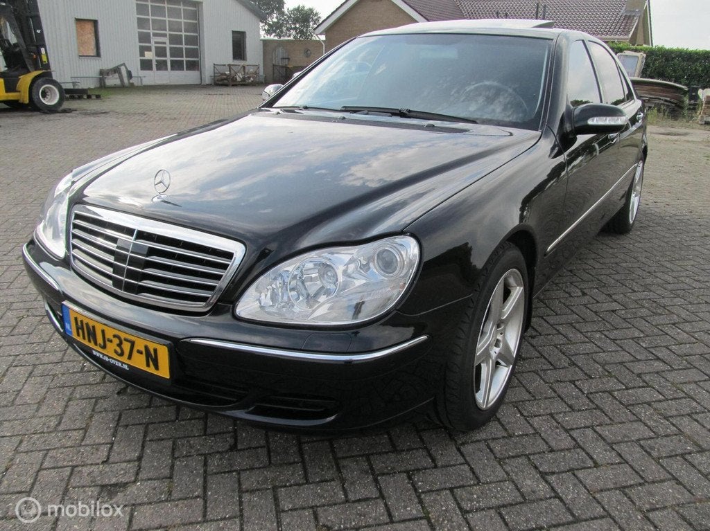 Mercedes S-klasse 500 4-Matic Lang, 85782 km, AMG 19 inch, Auto's, Automaat, Gebruikt, Zwart, Leder