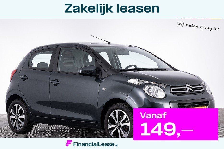 Citroën C1 1.0 VTi Shine | AIRCO | VELGEN  1e Eigenaar, 12 maanden, Stof, Gebruikt, Zwart