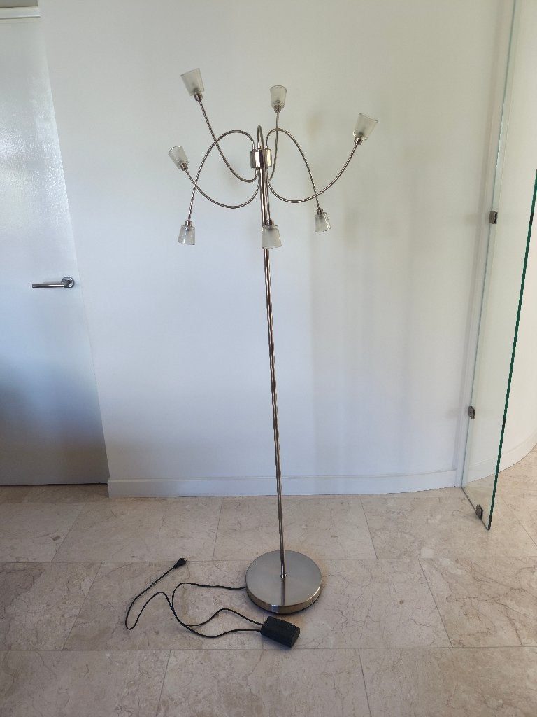 Staande vloerlamp, Huis en Inrichting, Lampen | Vloerlampen, Ophalen, Gebruikt, Glas, 150 tot 200 cm