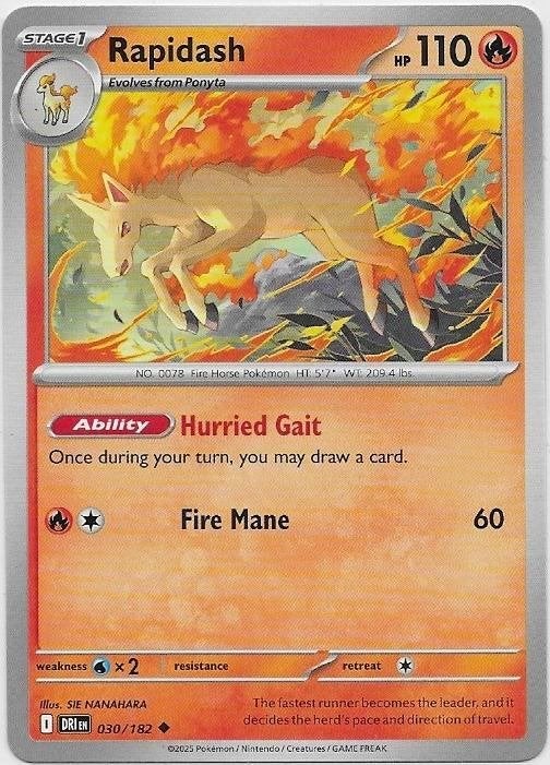 Destined Rivals,  Rapidash [uncommon] 30/182, Verzenden, Nieuw, Losse kaart