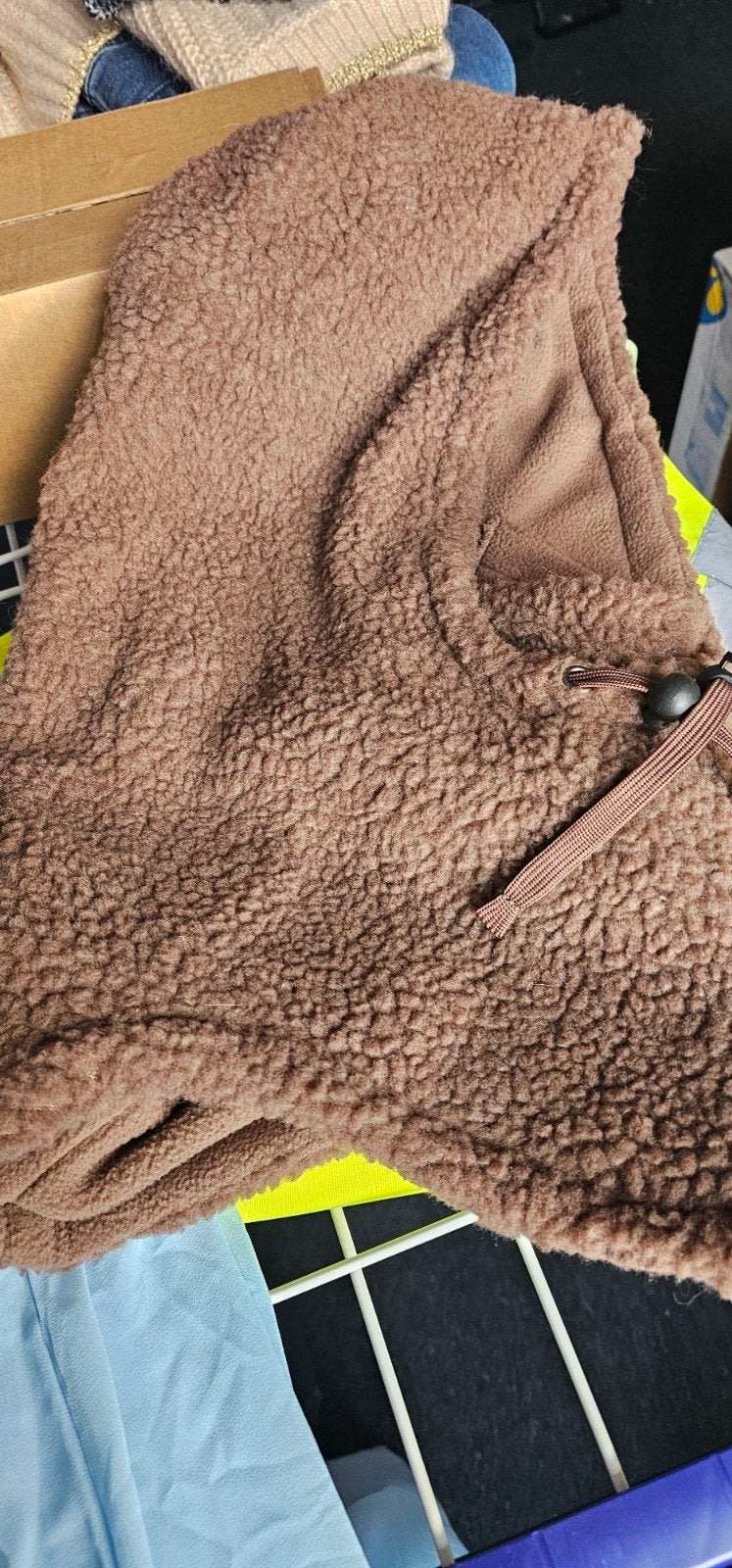 Bruine teddy muts en wanten set voor kinderen, Setje, 110 t/m 116, Jongen of Meisje, Ophalen of Verzenden