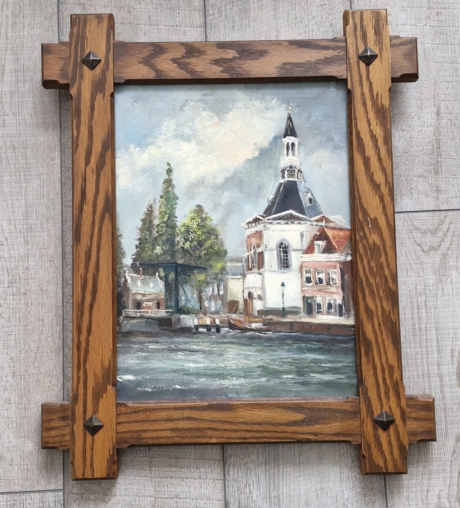 Schilderij Leidschendam – Gezicht op de Dorpskerk, Antiek en Kunst, Ophalen
