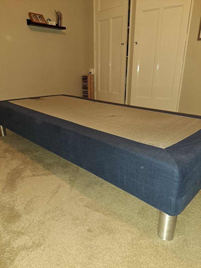 Boxspring Sleep & Dream, Gebruikt, 90 cm, Eenpersoons, Blauw