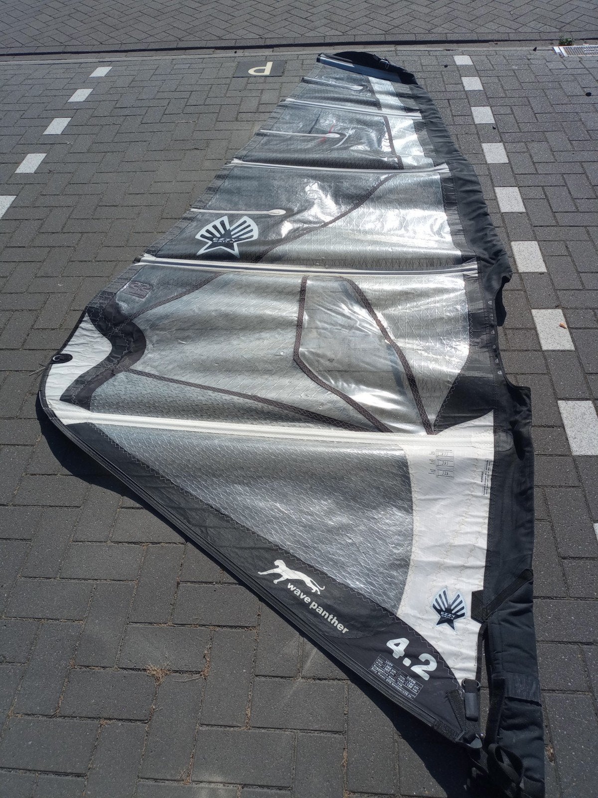 Ezzy Sails Wave Panther 4.2 en 4.7 windsurfzeilen, 3.5 tot 5 m², Zeil, Ophalen, Overige merken