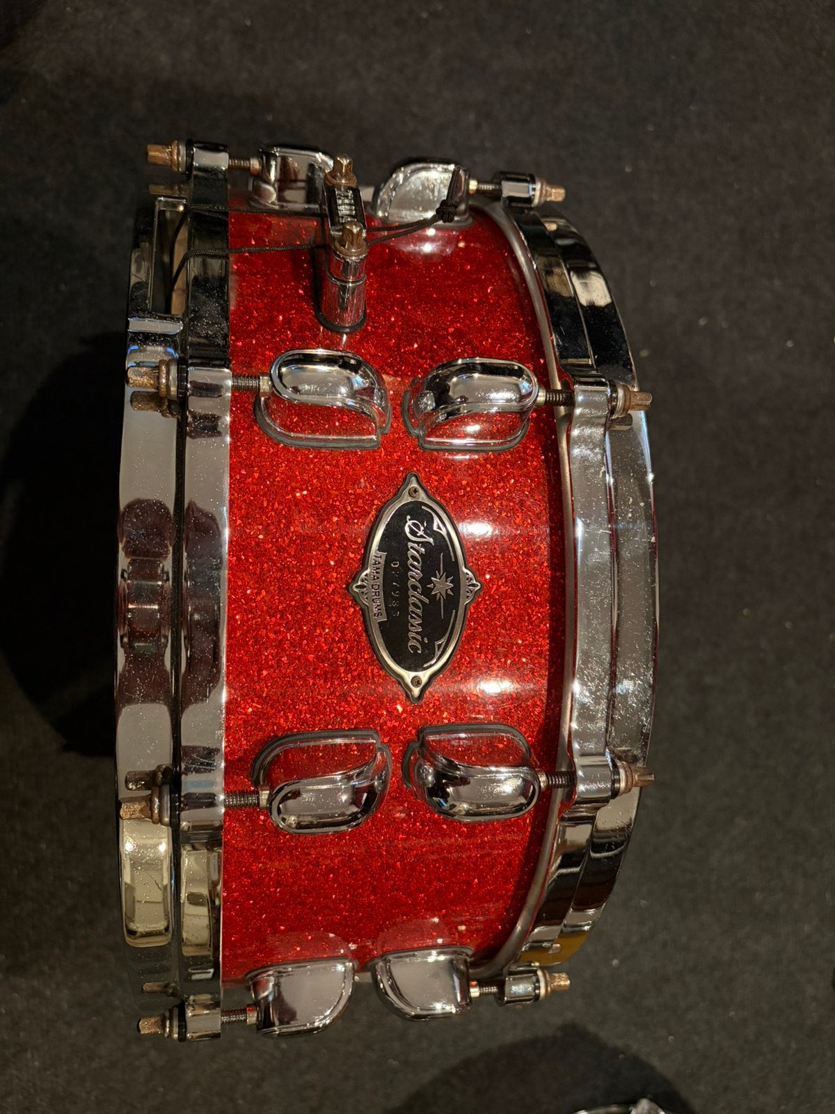Tama starclassic red sparkle snare 14x5,5, Muziek en Instrumenten, Drumstellen en Slagwerk, Ophalen of Verzenden, Gebruikt, Tama