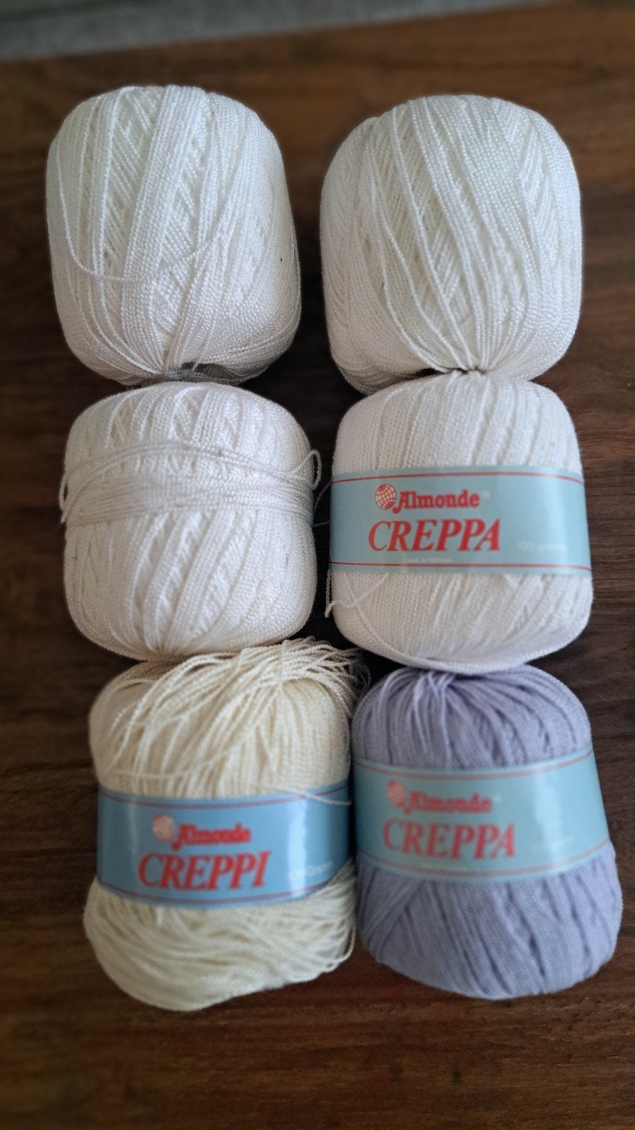 Almonde Creppi - 6 bollen haakgaren/breigaren, Hobby en Vrije tijd, Breien en Haken, Ophalen of Verzenden, Nieuw, Breien of Haken