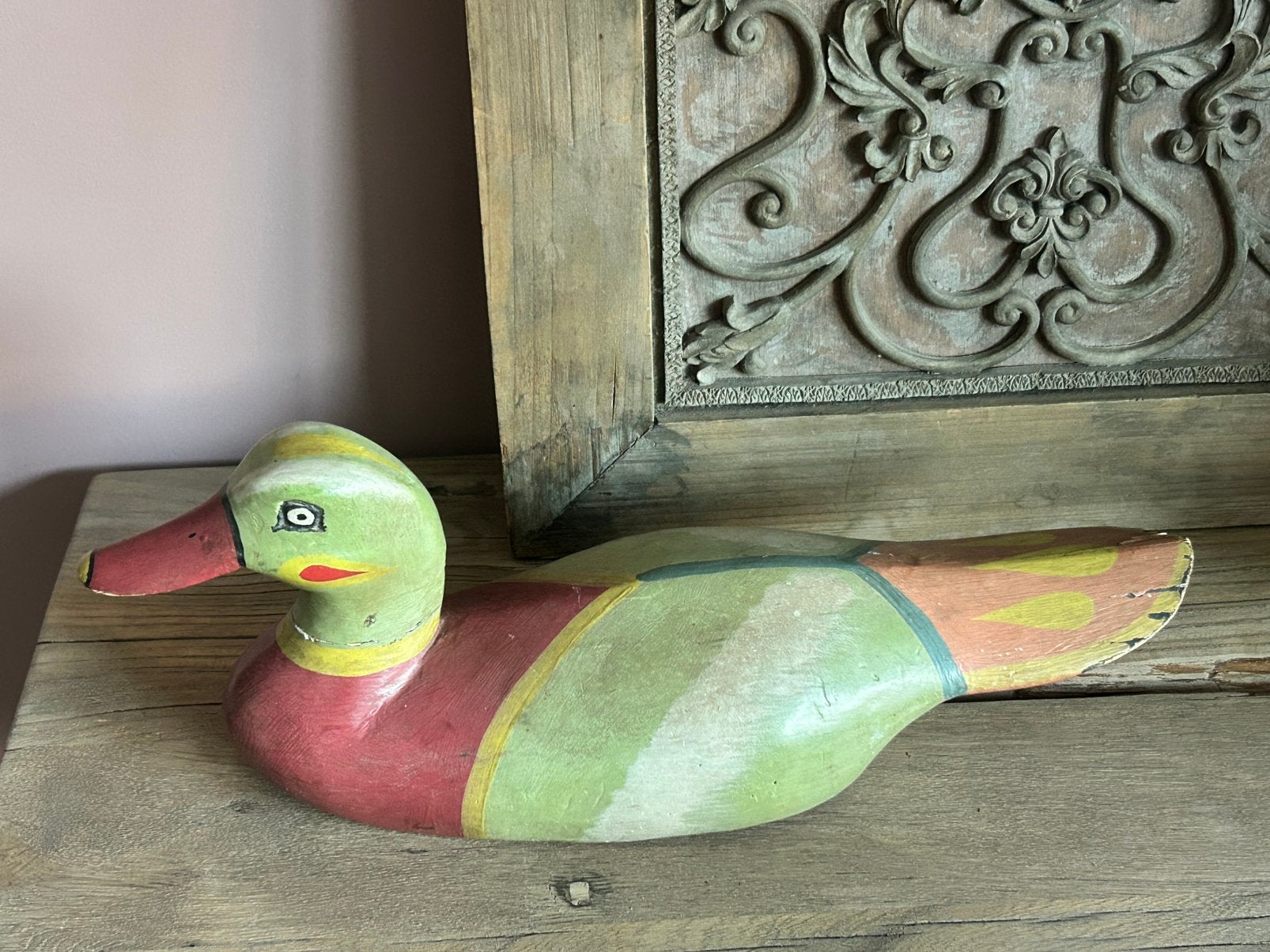 Oude (lok) eend mooie kleuren, Ophalen of Verzenden
