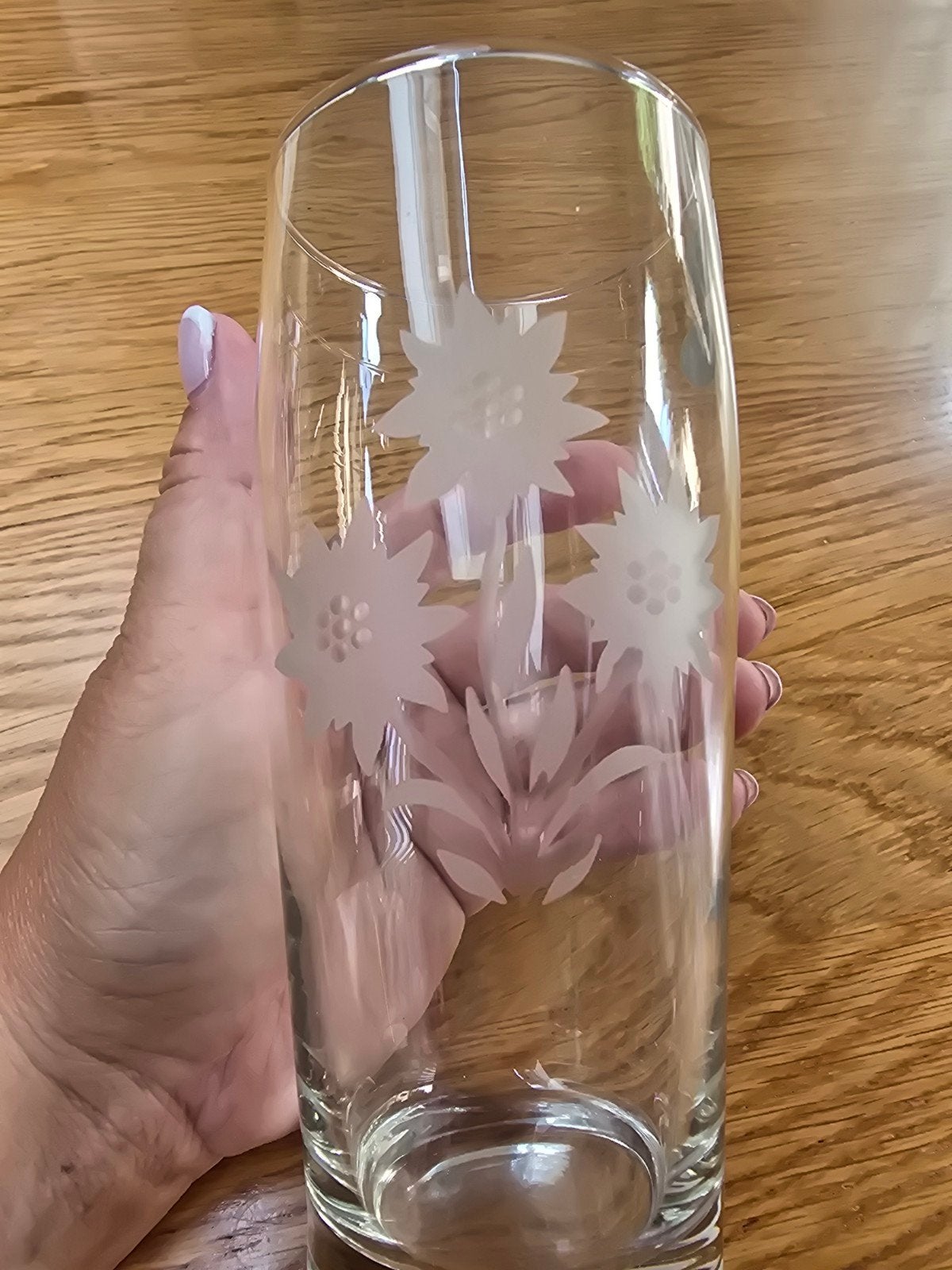 Joska Waldglashütte Kristal Glas met Edelweiss Decoratie, Ophalen of Verzenden