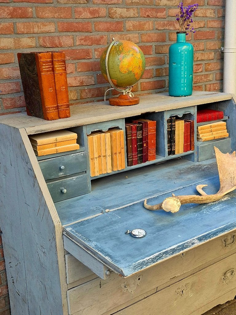 Prachtige Antieke Secretaire - Landelijk & Karaktervol, Antiek en Kunst, Antiek | Meubels | Kasten, Ophalen
