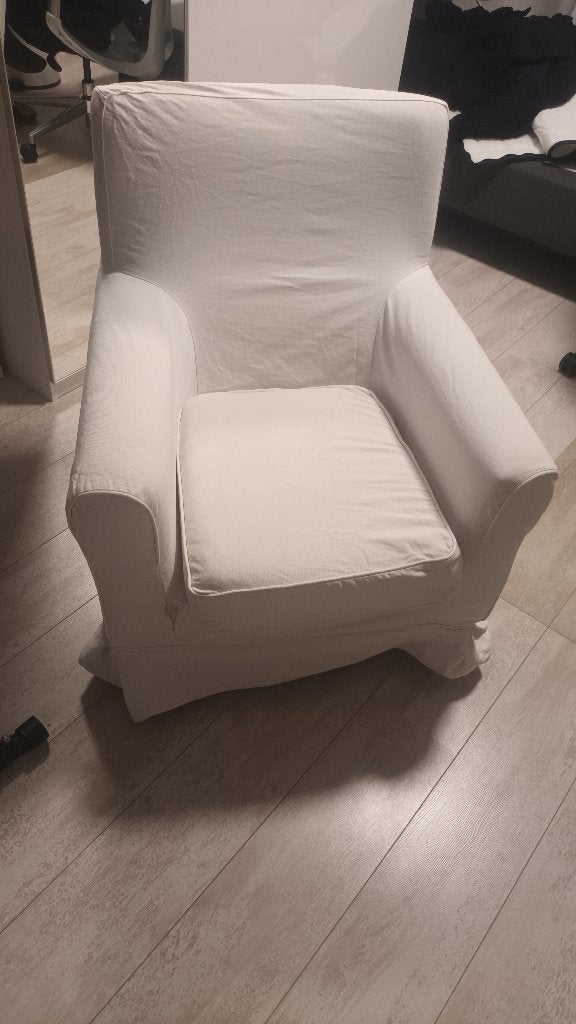 IKEA Ektorp Jennylund fauteuil – wit – €25, Ophalen, Gebruikt, 75 tot 100 cm, 75 tot 100 cm