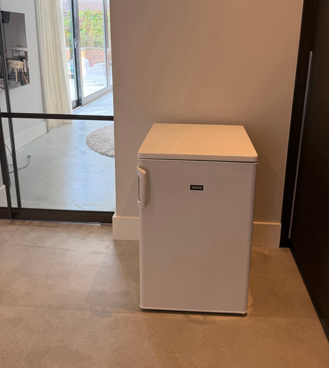 Zanussi  koelkast - Zo goed als nieuw, Ophalen, Zonder vriesvak, Minder dan 45 cm, Minder dan 85 cm