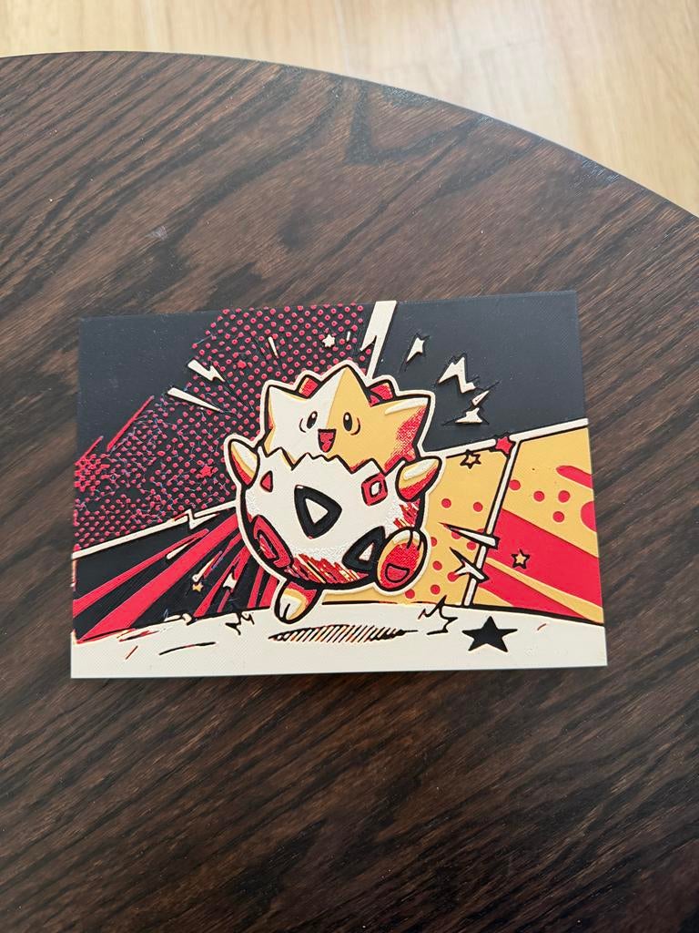 Togepi Pokémon 3D geprinte wanddecoratie, Antiek en Kunst, Kunst | Schilderijen | Modern, Ophalen of Verzenden