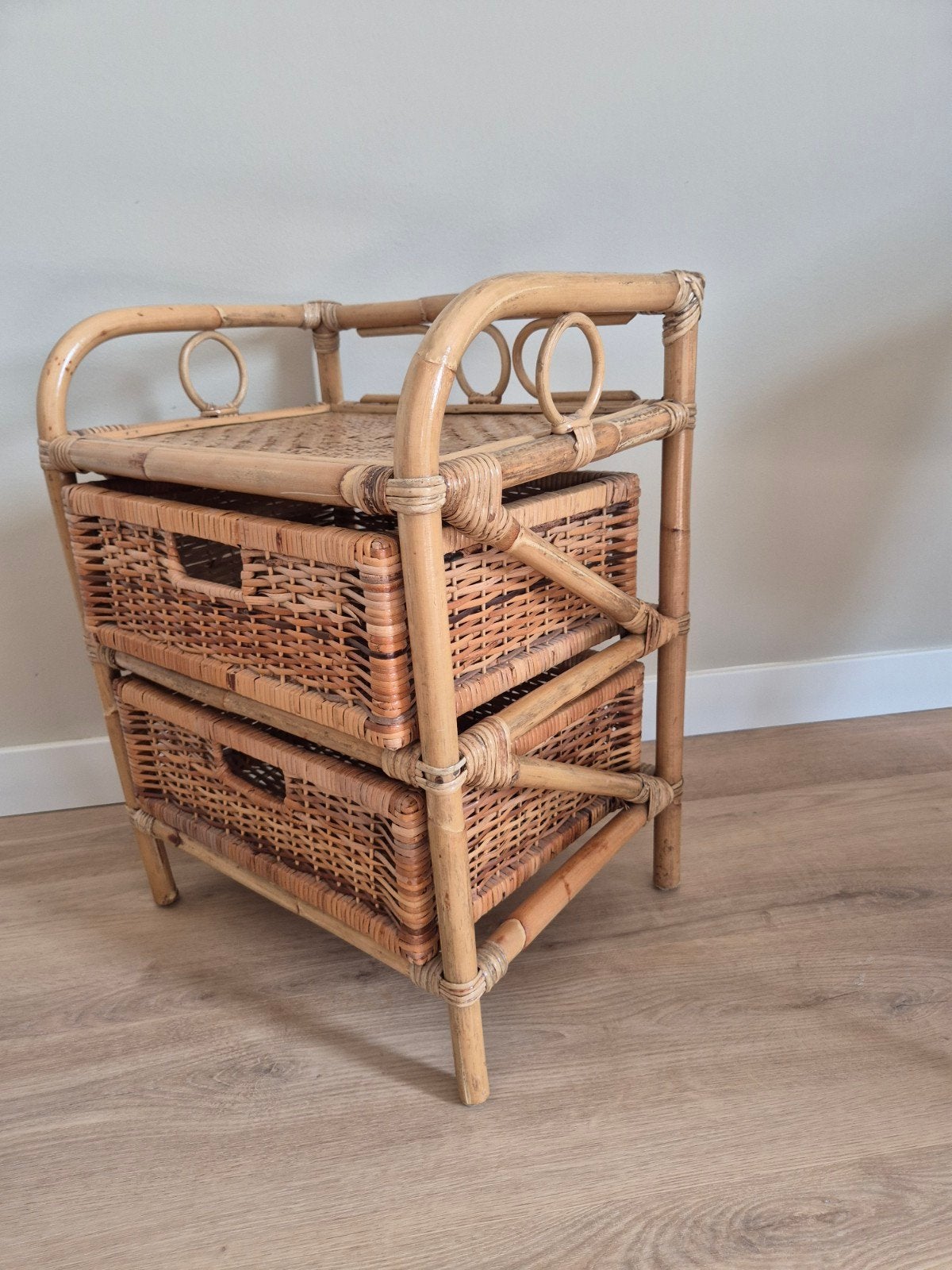 Vintage Houten ladeblok, Ophalen, Zo goed als nieuw