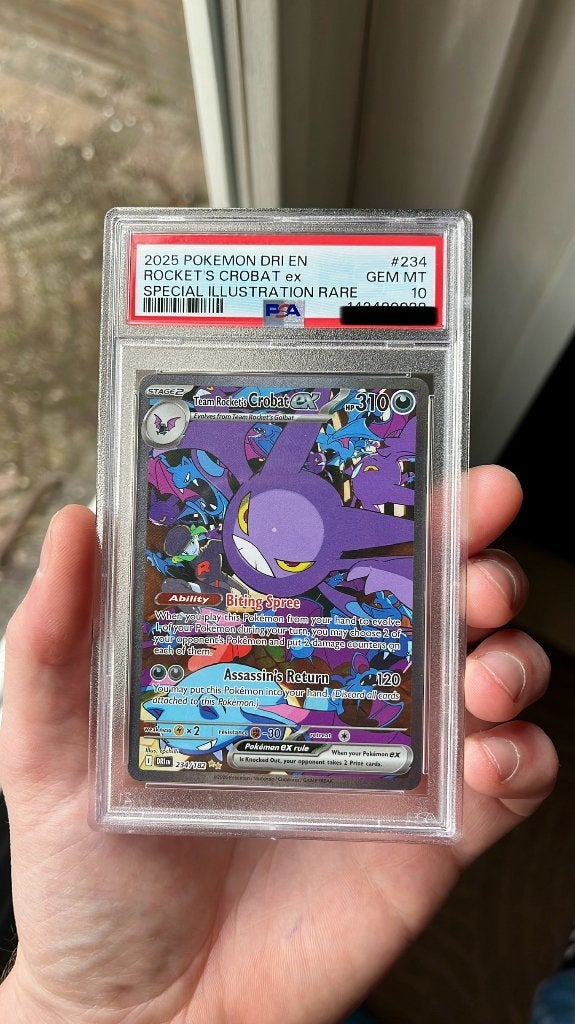 Team Rocket’s Crobat EX PSA 10, Ophalen, Zo goed als nieuw, Losse kaart, Foil