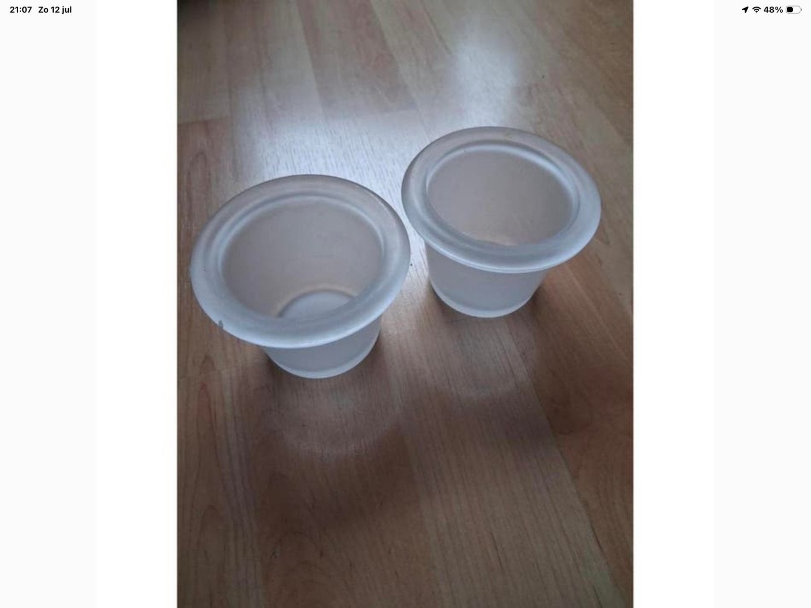 2 STUKS 🌺 MELKGLAS KAARSEN HOUDERS, Ophalen of Verzenden, Zo goed als nieuw