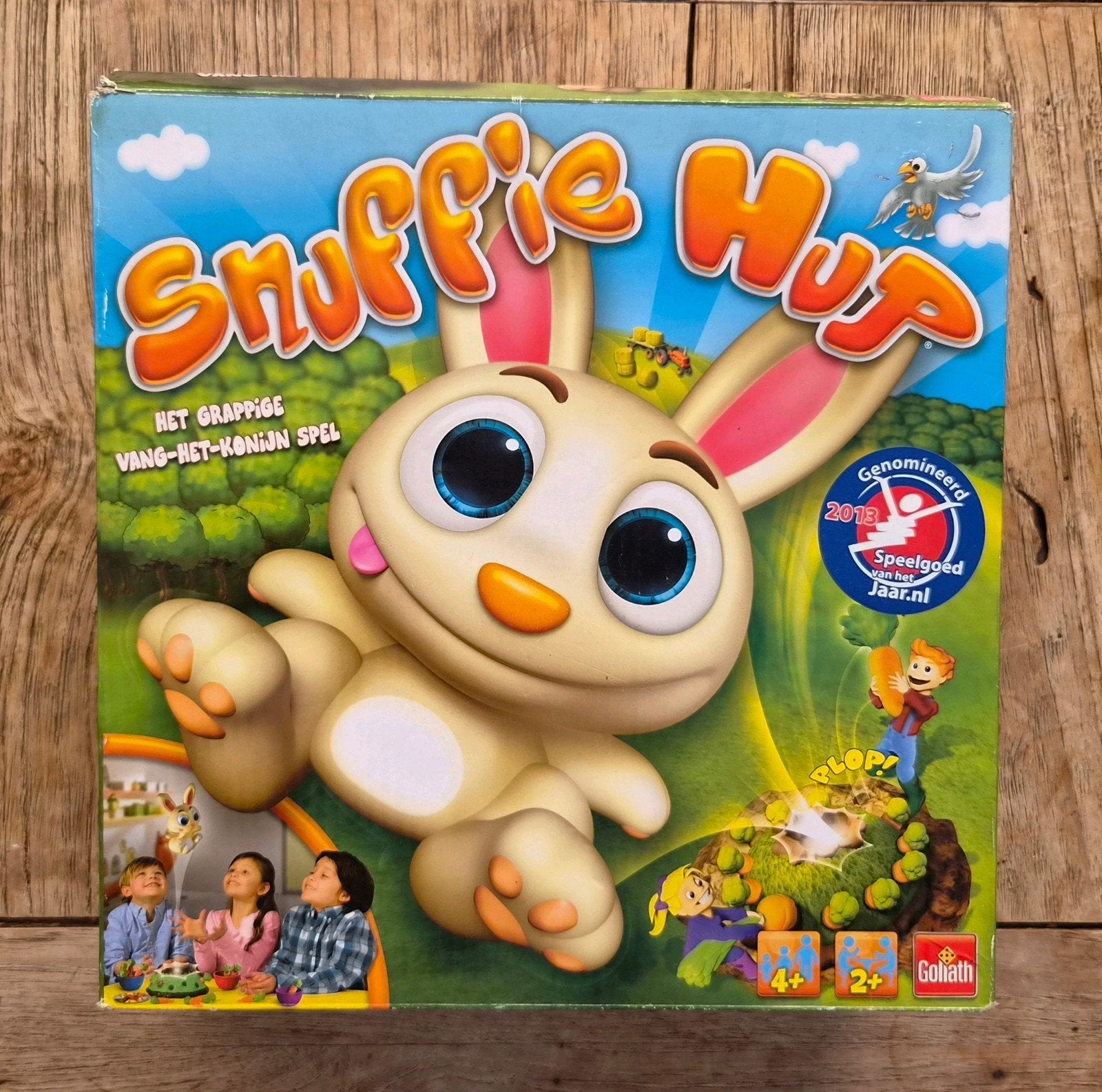 Snuffie Hup - Het grappige vang-het-konijn spel, Drie of vier spelers, Ophalen, Gebruikt, Goliath