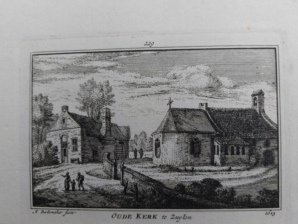 229 / Oude Kerk te Zuylen - Zuilen Gravure, Ophalen of Verzenden