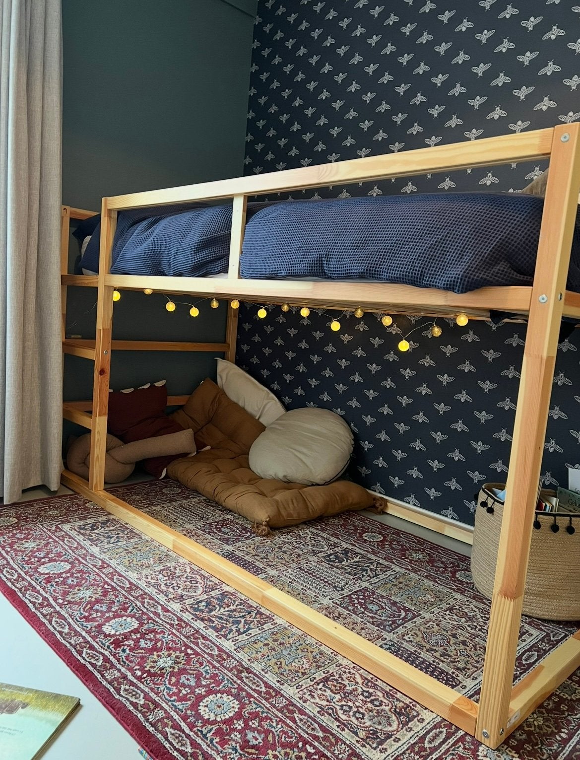Ikea kura half hoog slaper bed, Ophalen, 85 tot 100 cm, Zo goed als nieuw, Hoogslaper of Stapelbed