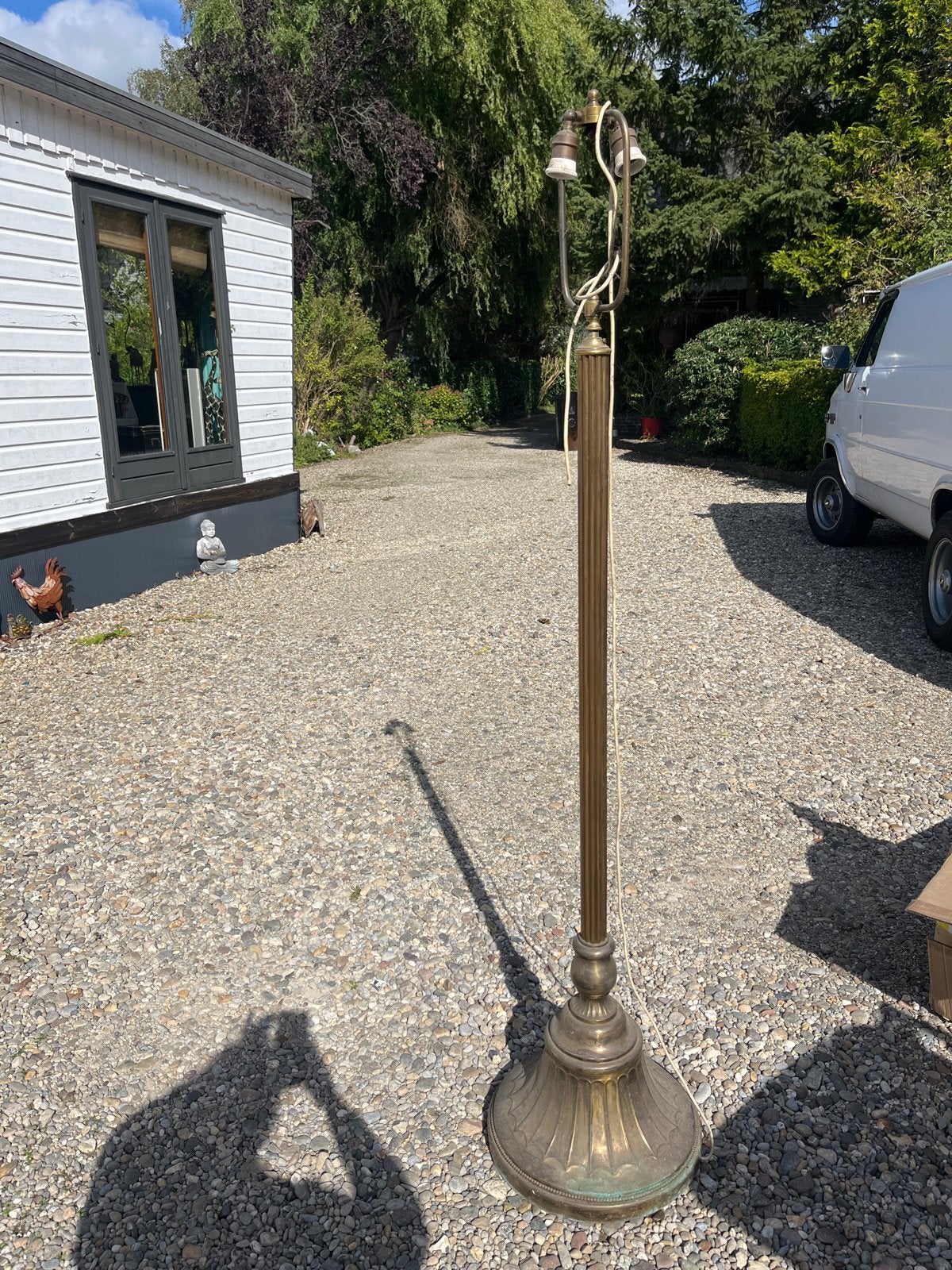 Antieke Messing/koperen Vloerlamp - 1.80m Hoog, Ophalen