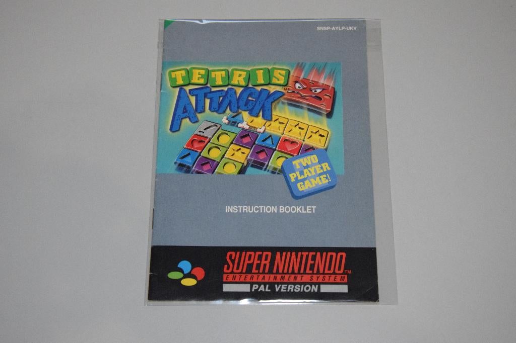Super Nintendo (SNES) : Tetris Attack (Alleen Handleiding), Spelcomputers en Games, Games | Nintendo Super NES, Gebruikt, Puzzel en Educatief
