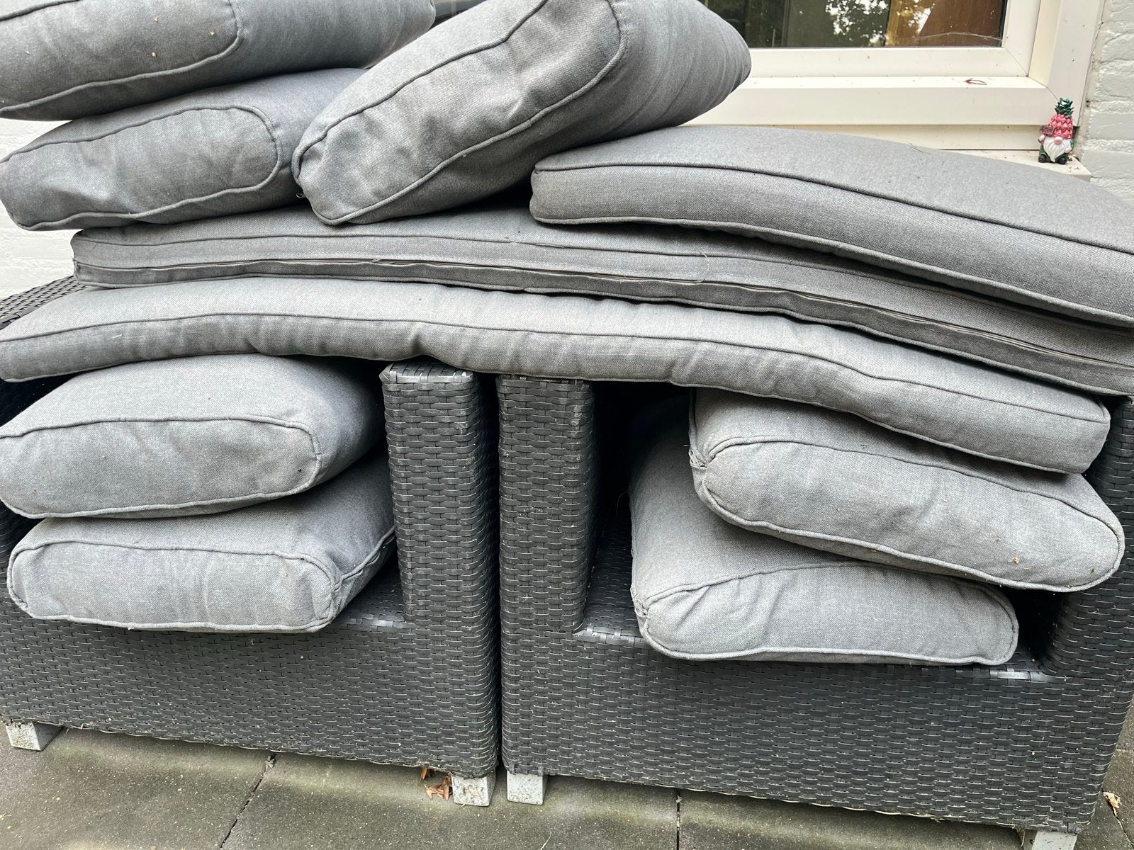 Loungeset Kussens - Grijs, Ophalen, Gebruikt, Loungeset, Bank