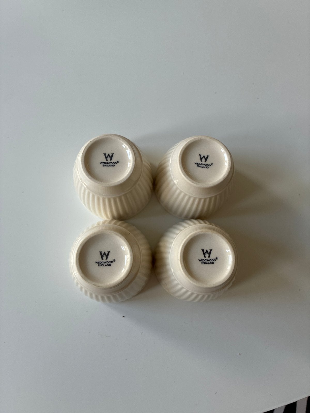 4 Wedgwood Windsor eierdopjes - Zo goed als nieuw, Klassiek, Overige typen, Ophalen of Verzenden, Zo goed als nieuw